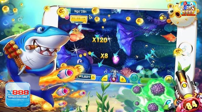 Bắn Cá X888 - Bản vui nhộn: nhịp nhanh, vũ khí đa dạng, nhiều bất ngờ